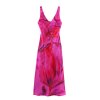 Fashionable backless printed MIDI dress for women
