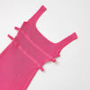 Bow decoration waist cinching short suspender dress for women