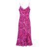 Slim fit printed MIDI camisole dress